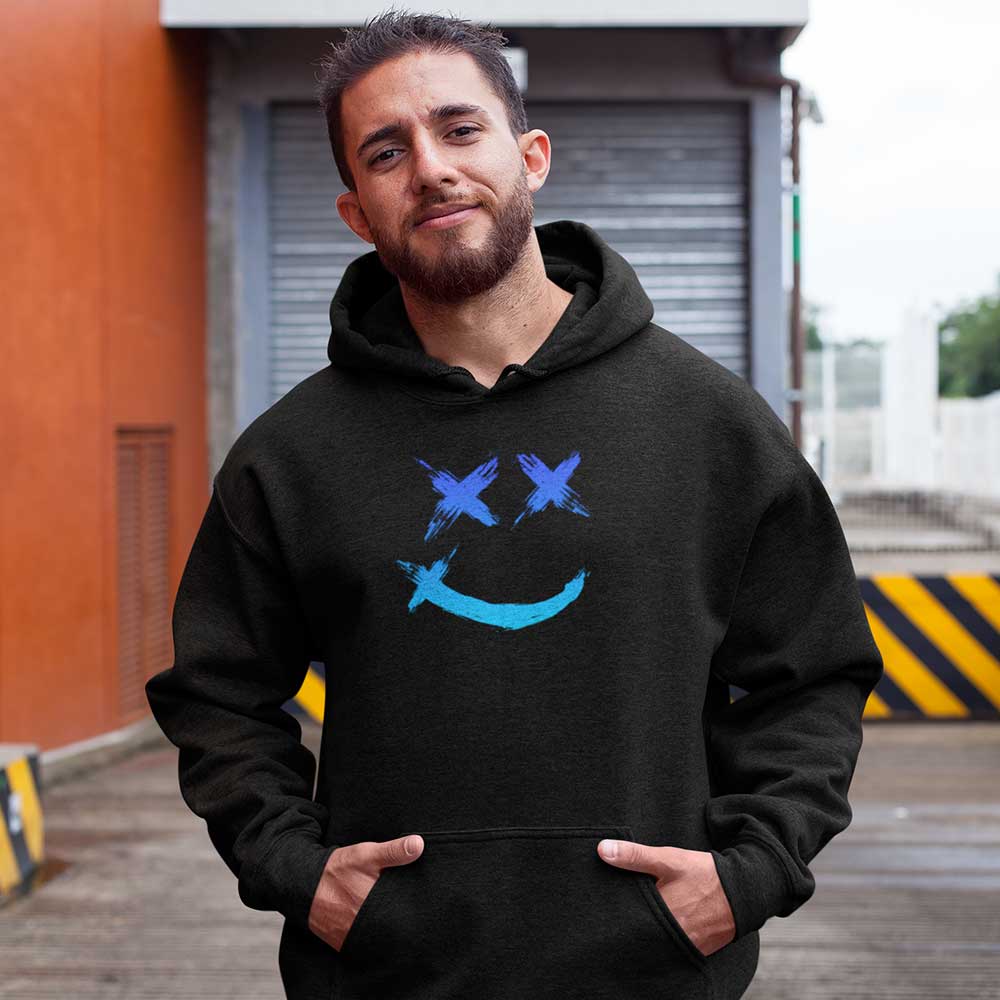 x smiley face hoodie