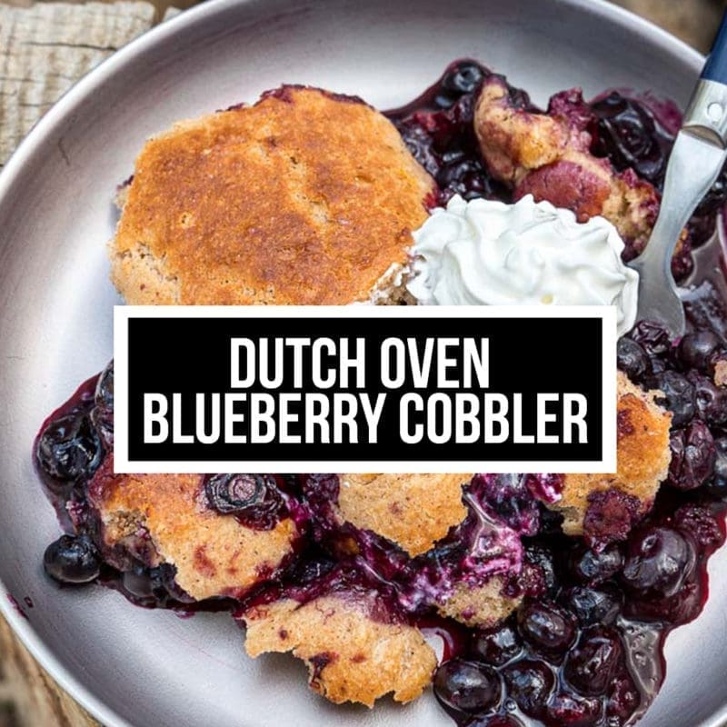 Dutch Oven Blueberry Cobbler