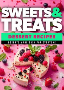 weets & Treats Dessert Recipes book cover by Scotty Boxa, featuring cupcakes and ice cream